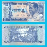 Guineea Bissau (p#12) 500 Pesos 1990 UNC &#039;Trafic sclavi&#039; serie: CC9577xx
