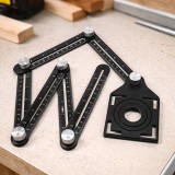 Rigla PRO pliabila cu 6 brate pentru gresie, sablon unghiuri si decupaje precise