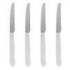 Set Cuțite Masă 19cm, Oțel Inoxidabil, M&acirc;ner Alb, 4 Bucăți, Oem