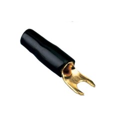Papuc Terminal tip furca M4 10mm2 aurit izolat negru ACV 30.4410-03