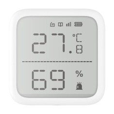Detector de temperatura si umiditate wireless Hikvision DS-PDTPH-E-WE, seria