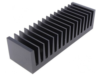 Radiator extrudat cu aripioare negru 50x160x40mm foto