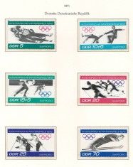 Germania, DDR 1971 Mi 1725/30 MNH - Jocurile Olimpice de iarna 1972, Sapporo foto