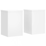 Cumpara ieftin Suporturi de plante, 2 buc., alb, 25x25x35 cm, lemn prelucrat