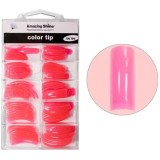 Cumpara ieftin Sclipici roz, 100buc, tipsuri colorate unghii - nr.1 - 10, AMAZING SHINE
