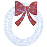 VidaXL Coroană cu lumini cu bandă LED Alb rece 75 cm Acril 42019122