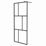 Cumpara ieftin Paravan de dus walk-in, negru, 90x195 cm, sticla securizata