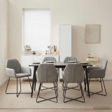 Cumpara ieftin Scaune de dining 4 buc. Catifea Gri deschis 55 x 50 x 84 cm