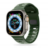 Curea Tech-Protect Iconband Line pentru Apple Watch 4/5/6/7/8/9/Se/Ultra 1/2 (42/44/45/49 mm) Verde, Silicon