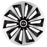 Set 4 capace roti Fox Gri-Negru R17 pentru gama auto Mini, Autohelix MSA
