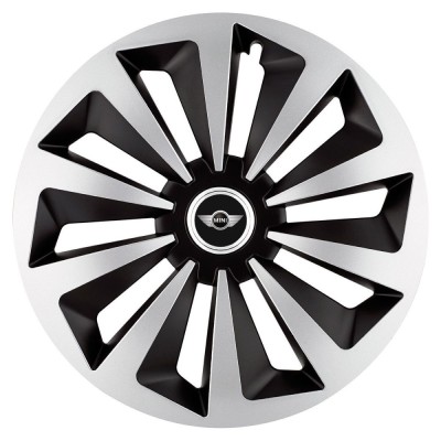 Set 4 capace roti Fox Gri-Negru R17 pentru gama auto Mini foto
