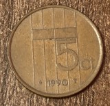 C50 - Moneda foarte veche - Olanda - 5 centi - 1990