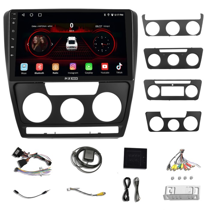 Navigatie Skoda Octavia 2 ( 2004 - 2014 ) dedicata Android 13, MaxTech&reg;, 10 inch IPS, GPS, Carplay,