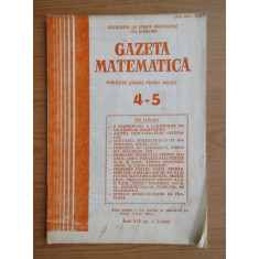 Revista Gazeta Matematica. Anul XCV, nr. 4-5 / 1990