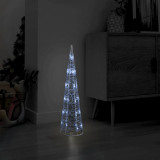 Piramida decorativa con de lumini cu LED alb rece 60 cm acril GartenMobel Dekor