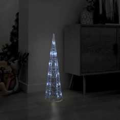 Piramida decorativa con de lumini cu LED alb rece 60 cm acril GartenMobel Dekor