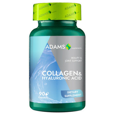 Collagen cu Acid Hialuronic 90 capsule Adams Vision foto