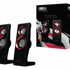 Set 2 difuzoare Purephonic USB 2.0 20W rosu SWEEX