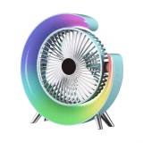 Ventilator portabil, 5 moduri iluminare, USB