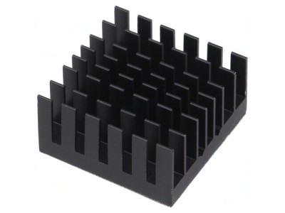 Radiator extrudat cu aripioare BGA negru 29mm foto