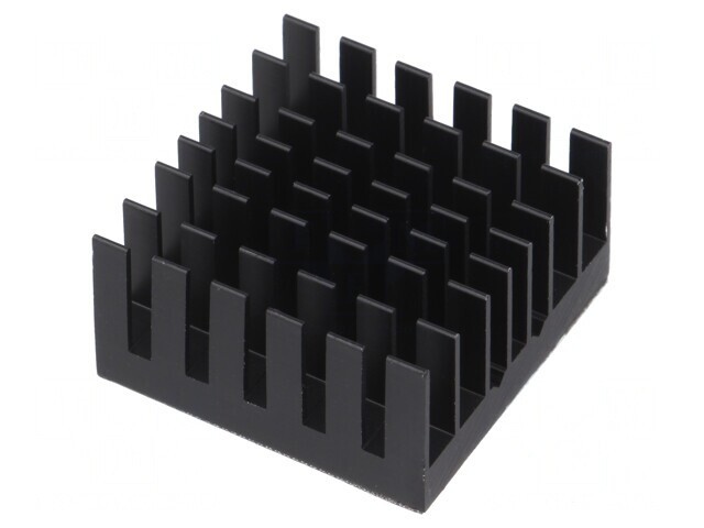 Radiator extrudat cu aripioare BGA negru 29mm