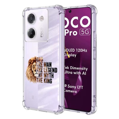 Husa antisoc pentru xiaomi poco m7 pro 5g - airbag tpu, col&amp;Egrave;uri ranforsate - the man the myth foto