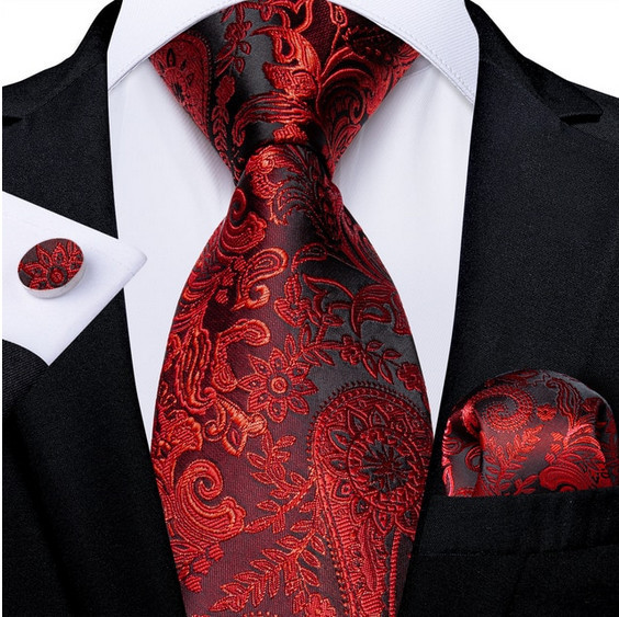 Set cravata + batista + butoni - matase - model 436