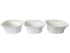 Set 3 Boluri de servire, Alb, 10 cm, 216G