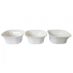 Set 3 Boluri de servire, Alb, 10 cm, 216G