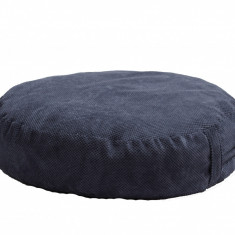 Fotoliu puf tip sac relaxo dusty blue cu husa detasabila textila umplut cu perle polistiren