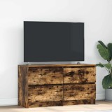 vidaXL Comodă TV, stejar fumuriu, 100x35x54 cm, lemn compozit