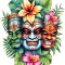 Sticker decorativ, Masca, Multicolor, 68 cm, 1288STK-5