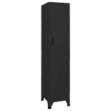 Cumpara ieftin Fiset, negru, 38x45x180 cm, otel