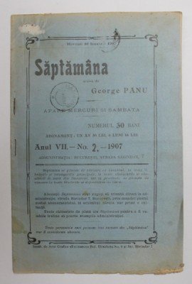 SAPTAMANA , REVISTA , ANUL VII , Nr. 2 , 1907 foto