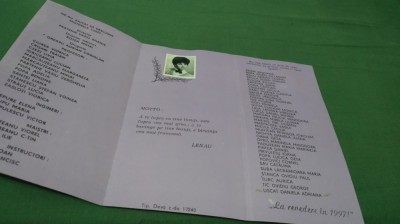 INVITATIE AMINTIRE ABSOLVENTII LICEULUI AGROINDUSTRIAL ILIA CLASA XII A PROMOTIA 1986-1987 foto
