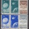 1957 LP 444 a SATELITI ARTIFICIALI AI PAMANTULUI TRIPTIC CU VINIETA STAMPILAT