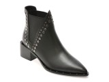 Botine EPICA negre, 5B289, din piele naturala