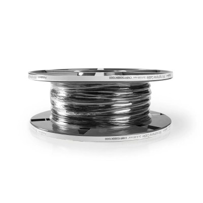 Cablu microfon 2x0.08mm2 OFC grosime totala 3mm negru Nedis CABR1508BK1000 foto