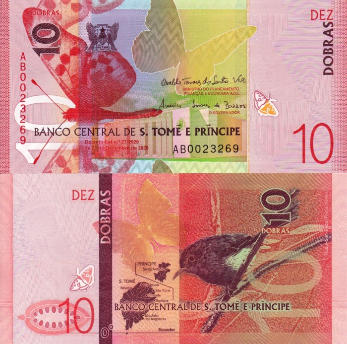 SAO TOME SI PRINCIPE 10 dobras 2020 UNC!!!