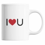 Cana alba personalizata I LOVE YOU, INOVATIX&reg;. 330ml, Oem