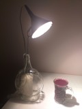 Lampa de masa birou steampunk veioza crama bar DIY upcycling vechituri comunism