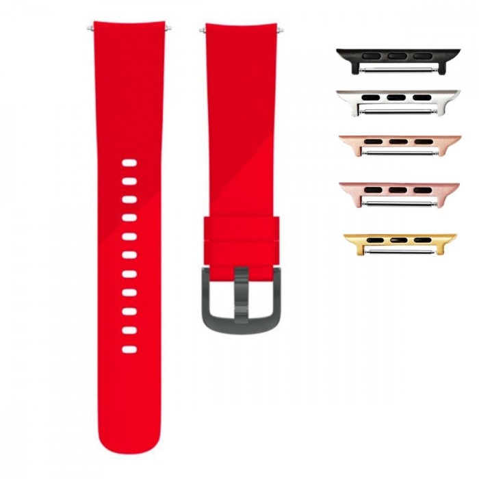Curea silicon, compatibila Apple Watch 10, 42mm, Rosu