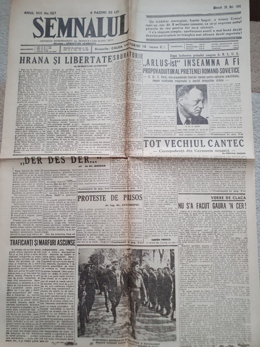 semnalul 30 mai 1945-discursul regelui mihai,procesul ziaristilor,pamfil seicaru