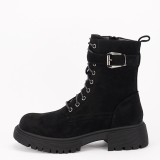 Ghete negre casual cu talpa groasa 5699 115, 36 - 39, 41, Negru