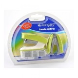Capsator Kangaro TRENDY-45M/Z3, 24/6, 15coli, verde, blister (+ decapsator, + capse 24/6)
