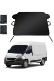 Acoperiș parbriz iarnă - acoperiș parbriz fix triplu pentru MPV cu protecții pentru oglinzi laterale și c&acirc;rlige