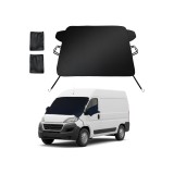 Acoperiș parbriz iarnă - acoperiș parbriz fix triplu pentru MPV cu protecții pentru oglinzi laterale și c&acirc;rlige