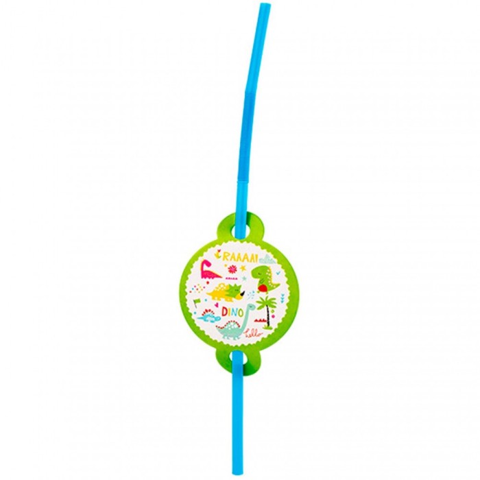 Set 10 paie, flippy, colectia dino park, 26 x 7 cm, din carton/plastic, multicolor