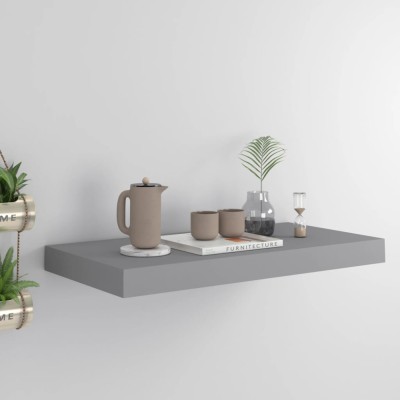 vidaXL Raft de perete suspendat, gri, 50x23x3,8 cm, MDF 323850 foto