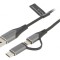 Cablu USB 2.0 0,5m USB A la Micro USB și USB C